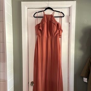 Elegant Coral Women's Dress